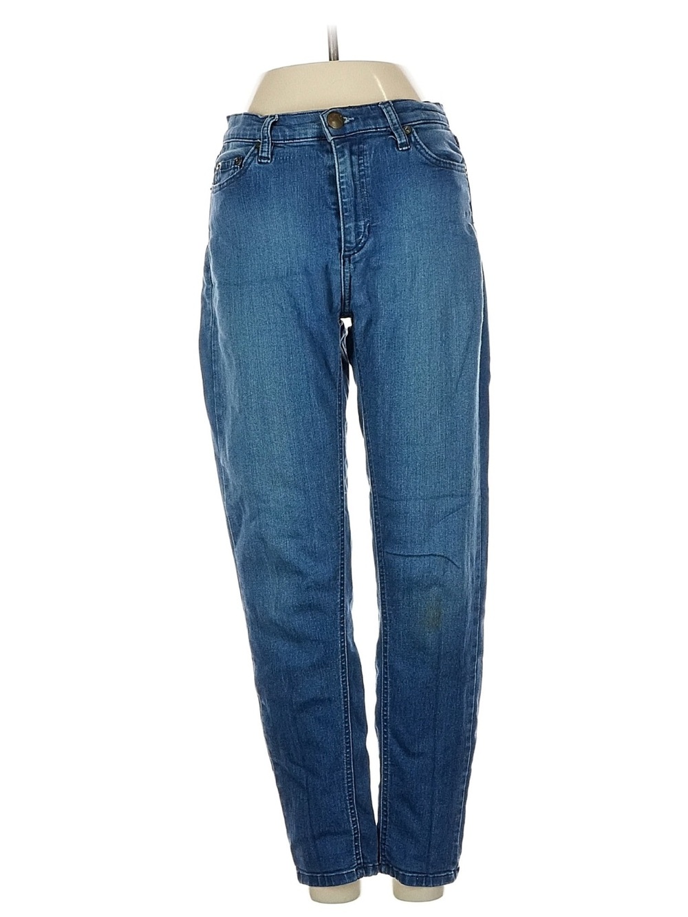 Free People High-Rise Skinny Jeans in Medium Blue